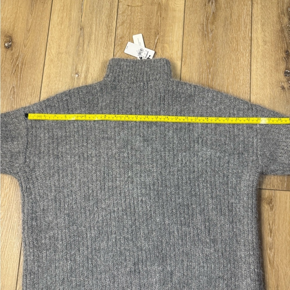 NWT!!! Express Charcoal Oversized Women's Cowl Neck Sweater Small 1/4 Zip - Picture 14 of 14